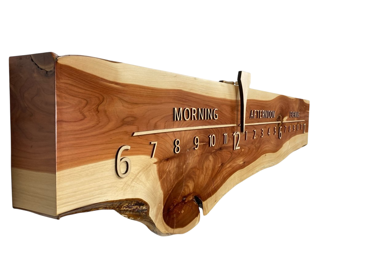 Heron: 5 - foot Cedar/Maple - Linear Clockworks