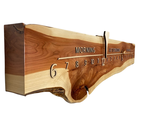 Heron: 5 - foot Cedar/Maple - Linear Clockworks