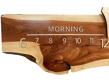 Heron: 5 - foot Cedar/Maple - Linear Clockworks