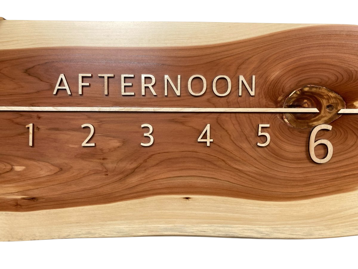 Heron: 5 - foot Cedar/Maple - Linear Clockworks