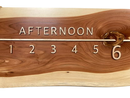 Heron: 5 - foot Cedar/Maple - Linear Clockworks
