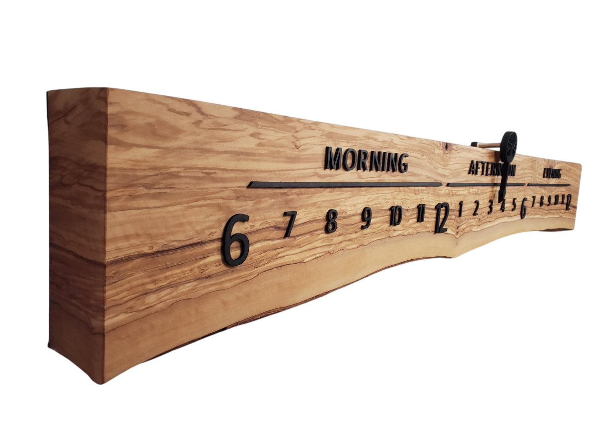 Lambda:5 - foot Olivewood/Walnut - Linear Clockworks