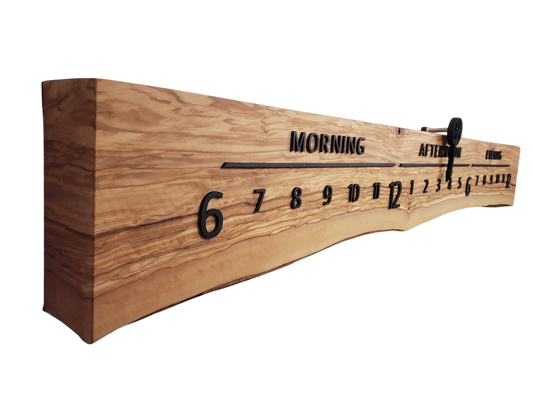 Lambda:5 - foot Olivewood/Walnut - Linear Clockworks