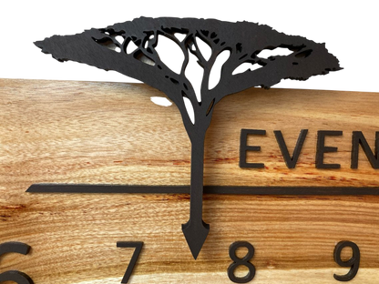 Malise:5 - foot Canarywood/Walnut - Linear Clockworks