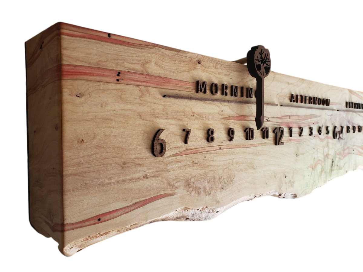 Jasper:3 - foot Box Elder/Walnut - Linear Clockworks