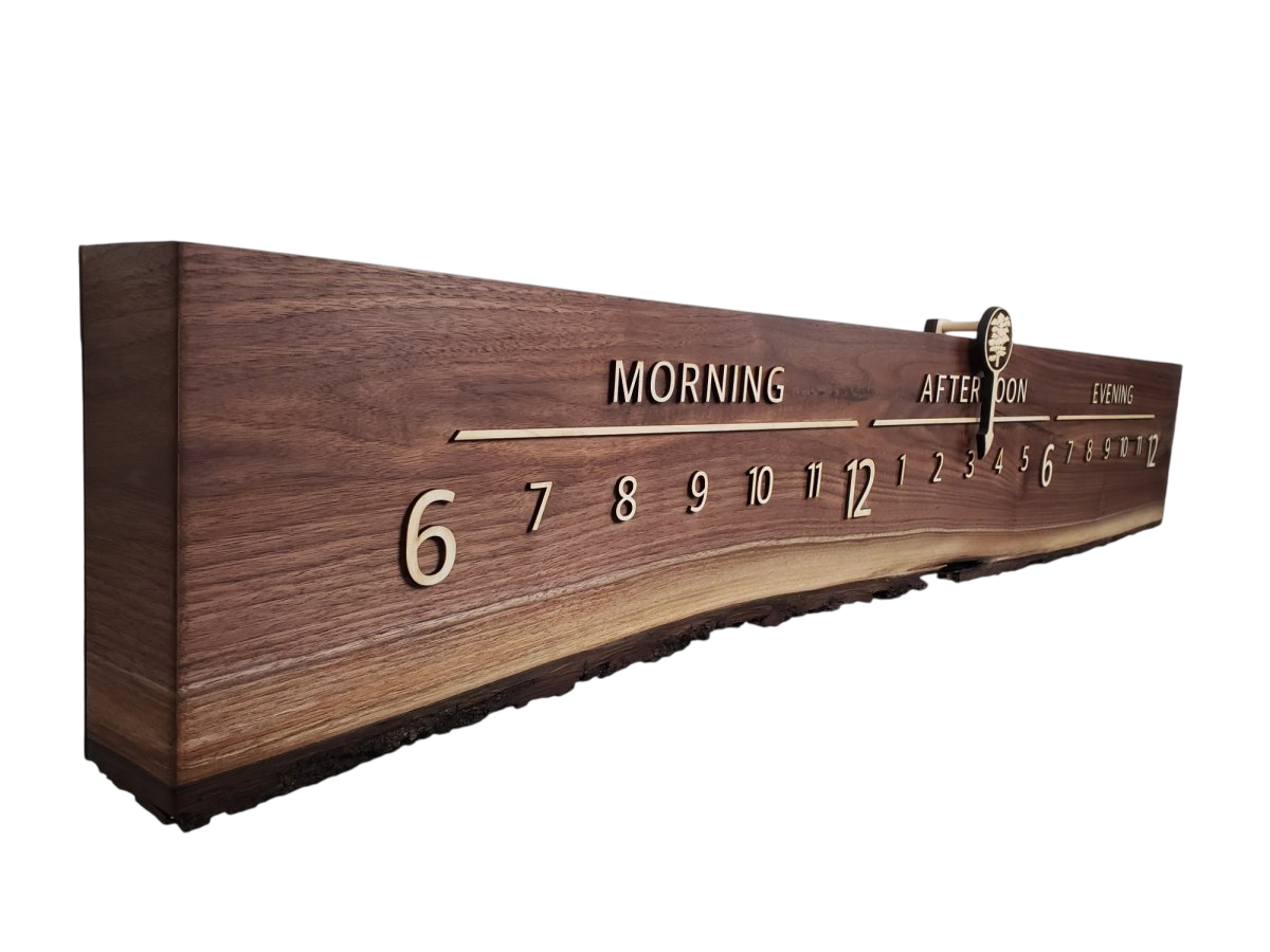 Joy: 5 - foot Walnut/Maple - Linear Clockworks