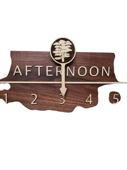 Joy: 5 - foot Walnut/Maple - Linear Clockworks