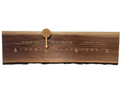 Ophelia: 3 - foot Walnut/Maple - Linear Clockworks