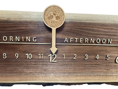 Ophelia: 3 - foot Walnut/Maple - Linear Clockworks