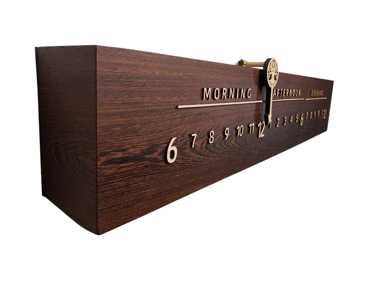 Glimmer: 3 - foot Wenge/Maple - Linear Clockworks