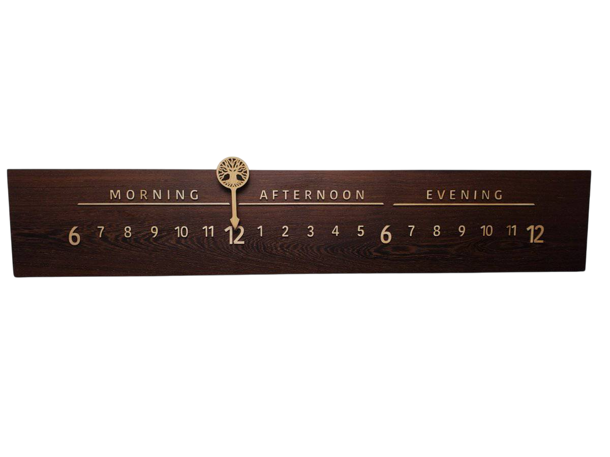 Glimmer: 3 - foot Wenge/Maple - Linear Clockworks