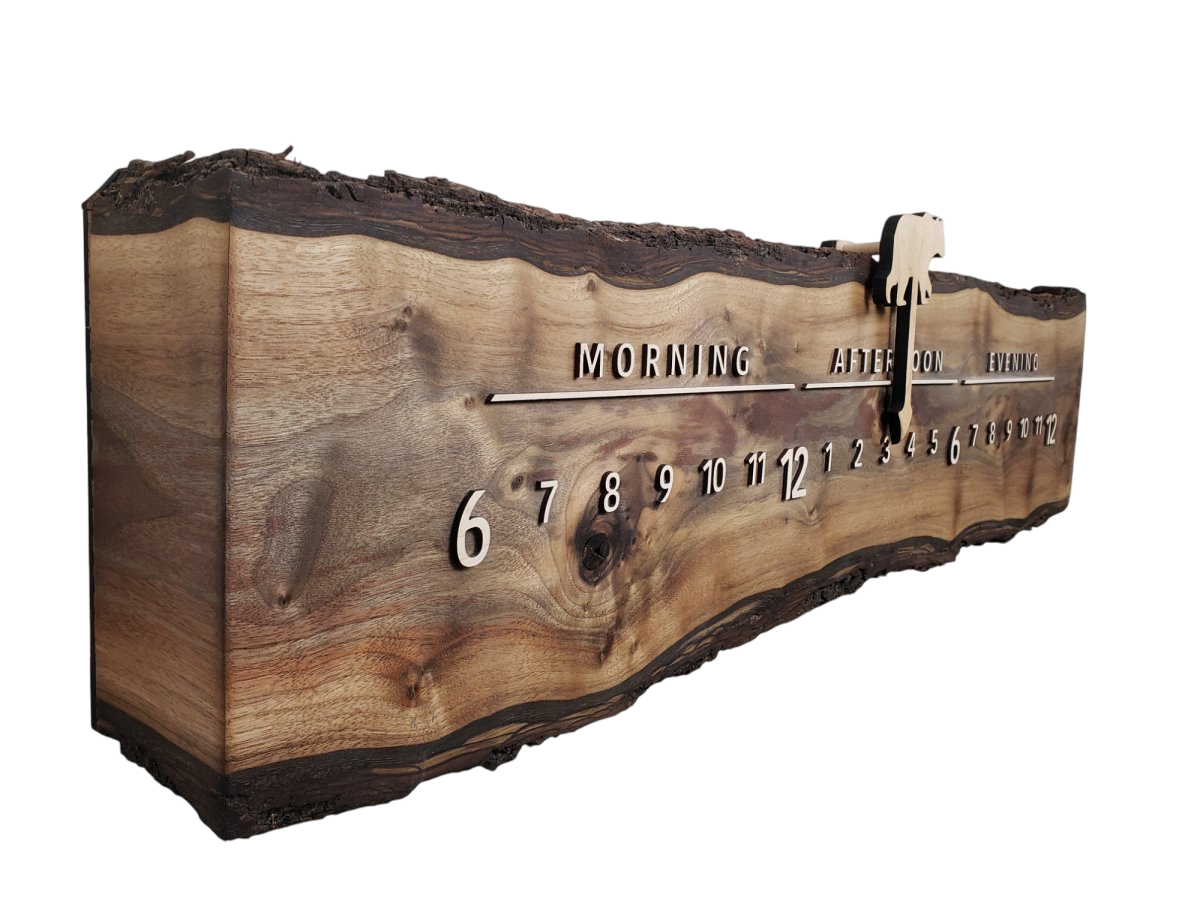 Georgette:3 - foot Walnut - Linear Clockworks