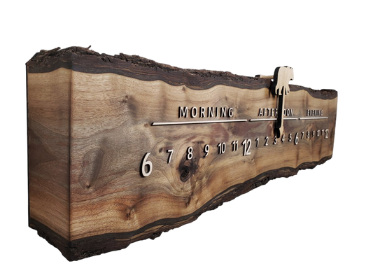 Georgette:3 - foot Walnut - Linear Clockworks