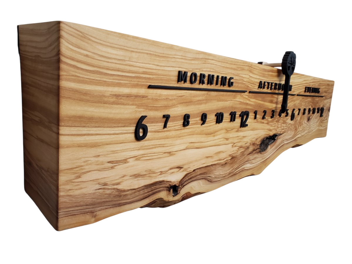 Ella:3 - foot Olivewood/Walnut - Linear Clockworks