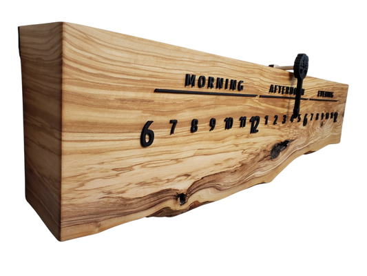Ella:3 - foot Olivewood/Walnut - Linear Clockworks