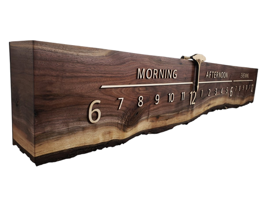 Peaches:5 - foot Walnut/Maple - Linear Clockworks