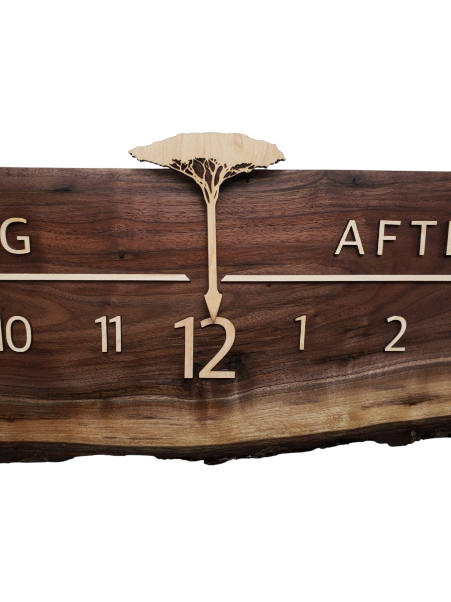 Peaches:5 - foot Walnut/Maple - Linear Clockworks