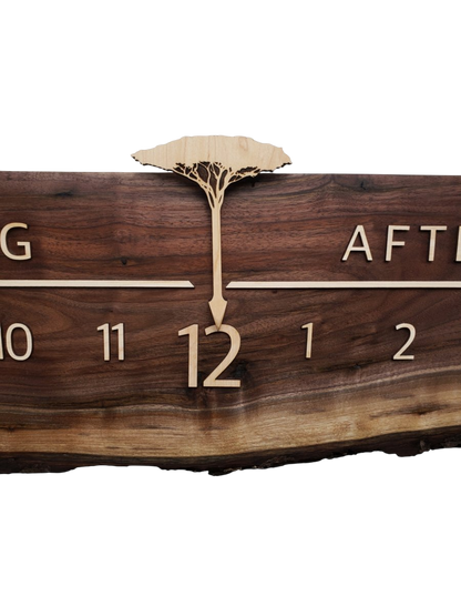 Peaches:5 - foot Walnut/Maple - Linear Clockworks