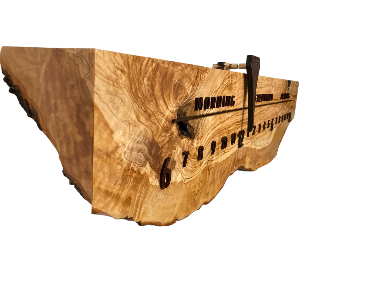 Nieves: 3 foot Olivewood/Walnut - Linear Clockworks