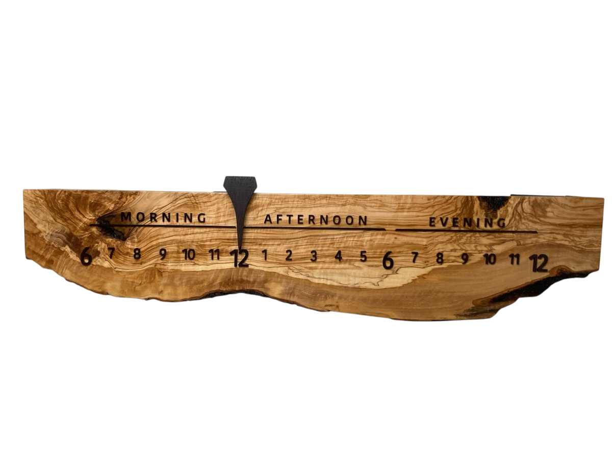 Nieves: 3 foot Olivewood/Walnut - Linear Clockworks
