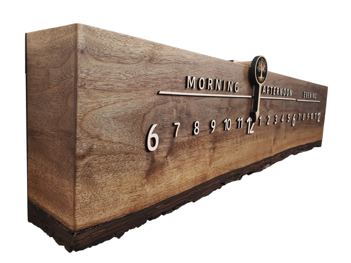 Paige:3 - foot Walnut/Maple - Linear Clockworks