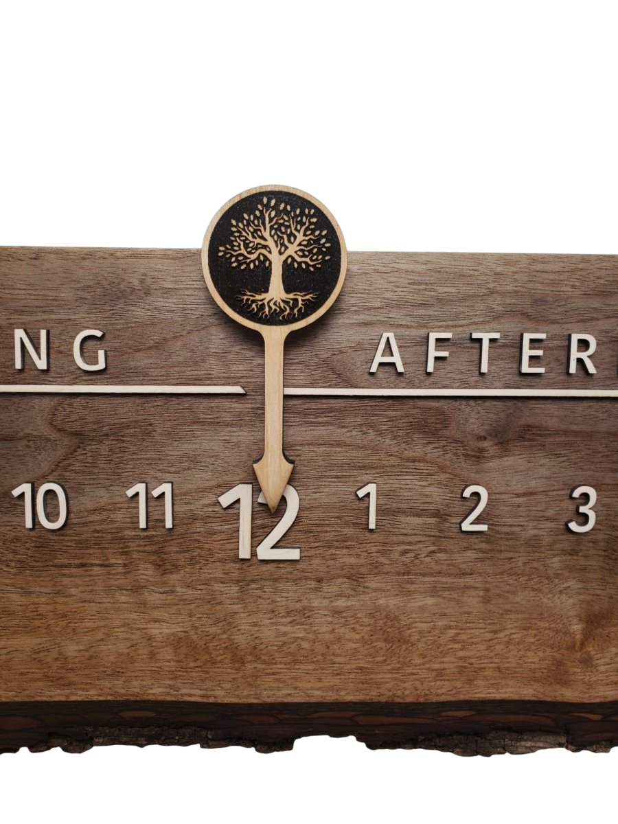 Paige:3 - foot Walnut/Maple - Linear Clockworks