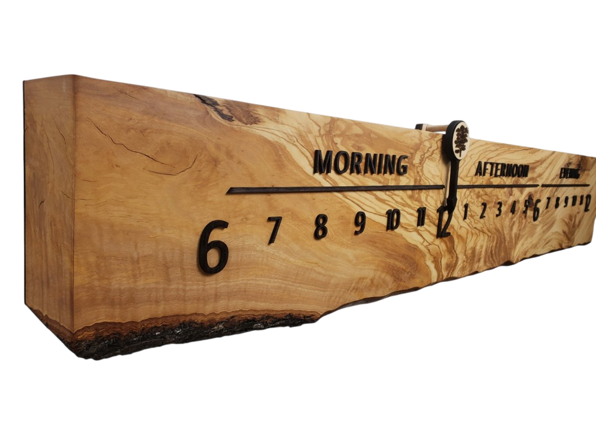 Palermo:5 - foot Olivewood/Wenge - Linear Clockworks