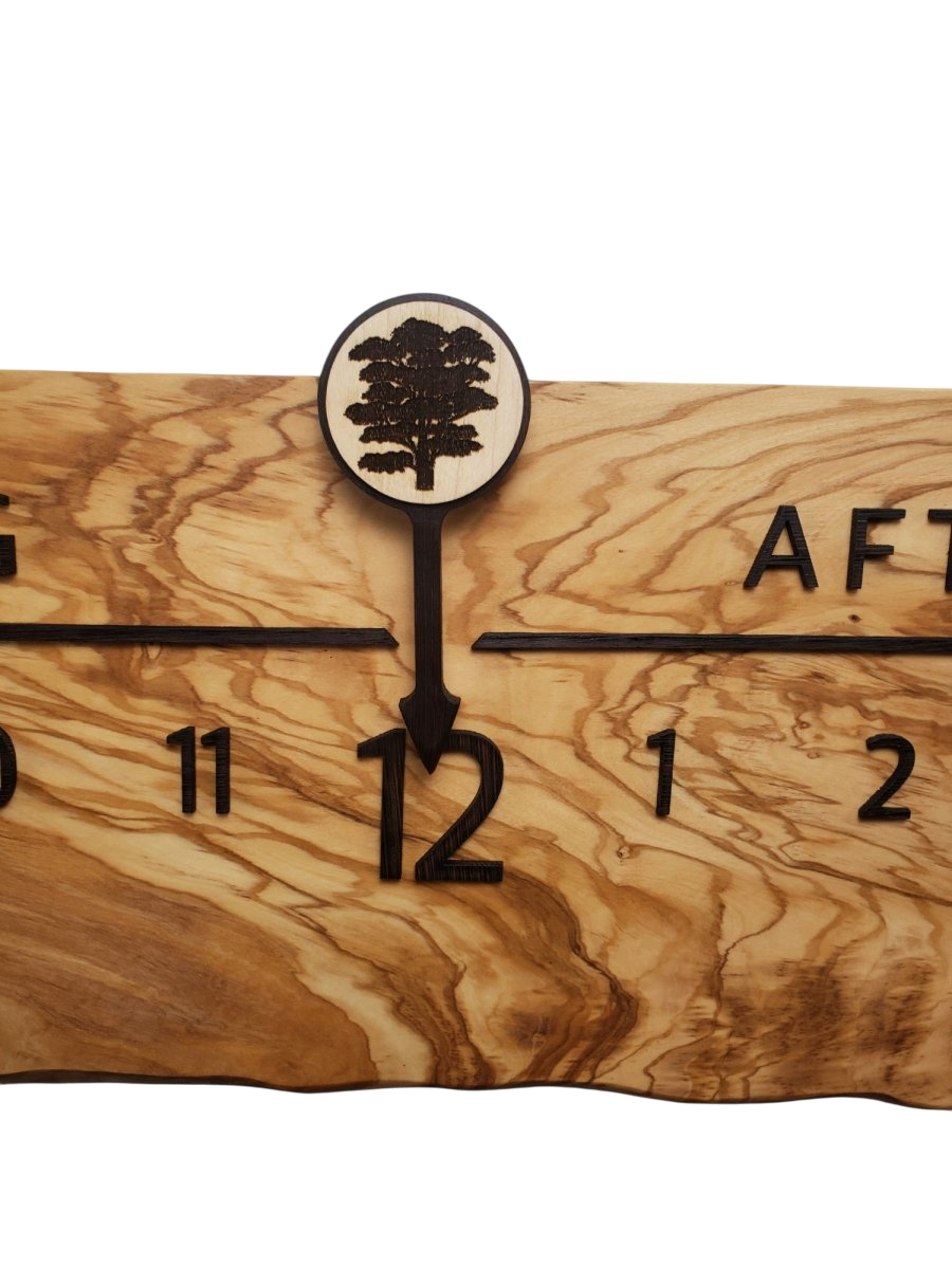 Palermo:5 - foot Olivewood/Wenge - Linear Clockworks