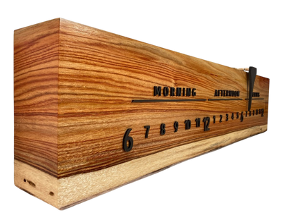 Morgaine:3 - foot Canarywood/Walnut - Linear Clockworks
