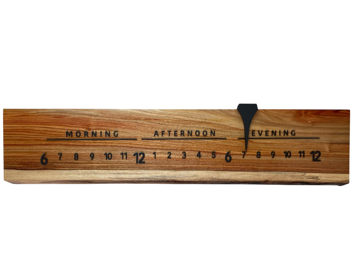 Morgaine:3 - foot Canarywood/Walnut - Linear Clockworks