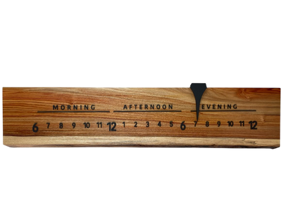 Morgaine:3 - foot Canarywood/Walnut - Linear Clockworks