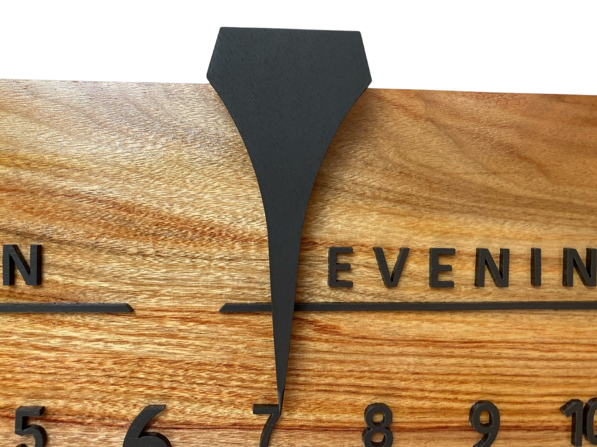 Morgaine:3 - foot Canarywood/Walnut - Linear Clockworks
