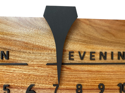 Morgaine:3 - foot Canarywood/Walnut - Linear Clockworks