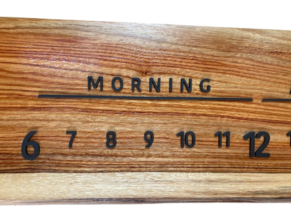 Morgaine:3 - foot Canarywood/Walnut - Linear Clockworks