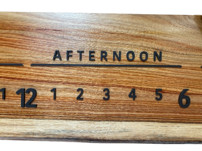 Morgaine:3 - foot Canarywood/Walnut - Linear Clockworks