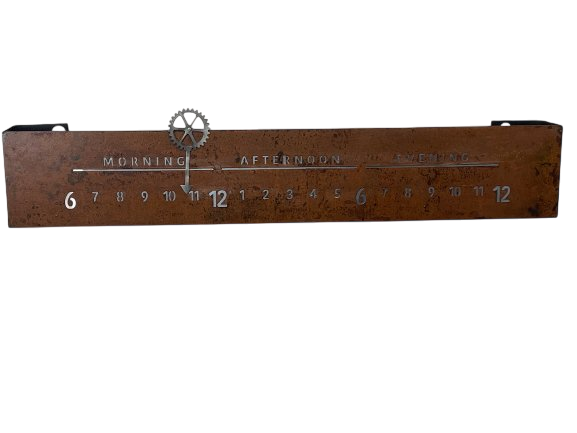 Rusted Steel Linear Clock - Linear Clockworks