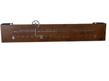 Rusted Steel Linear Clock - Linear Clockworks