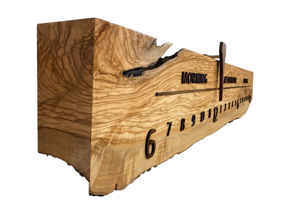 Nakoa: 5 - foot Olivewood/Walnut - Linear Clockworks