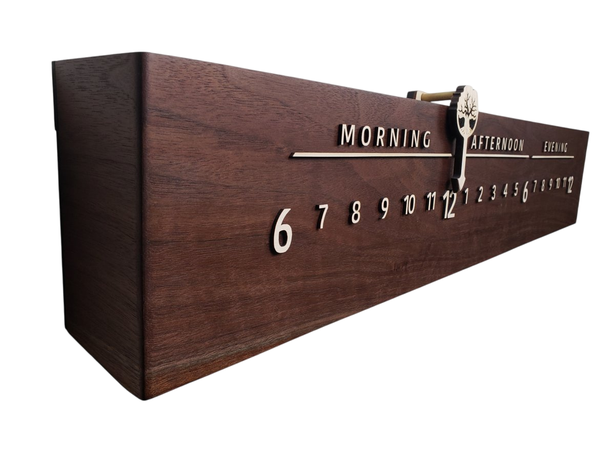Orion: 3 - foot Walnut/Maple - Linear Clockworks
