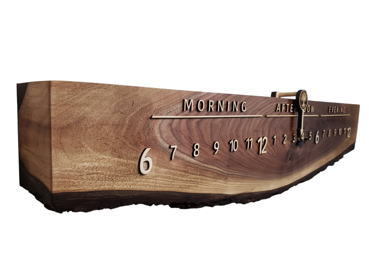 Mulberry:3 - foot Walnut/Maple - Linear Clockworks
