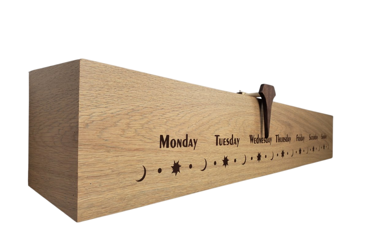 Retired2: 3 foot Oak / Brown Oracal - Linear Clockworks