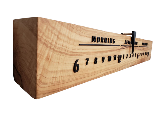 Mimosa:3 - foot Olivewood/Walnut - Linear Clockworks