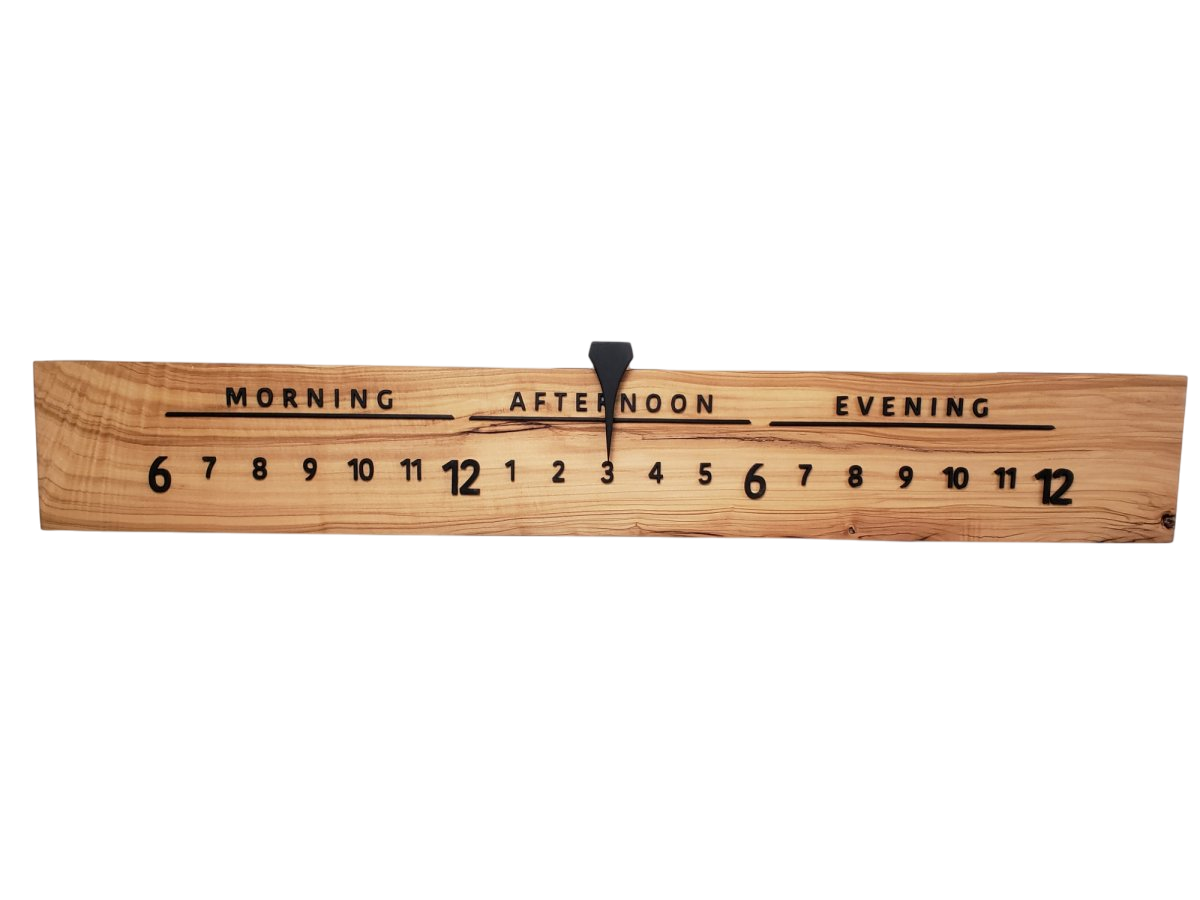 Mimosa:3 - foot Olivewood/Walnut - Linear Clockworks
