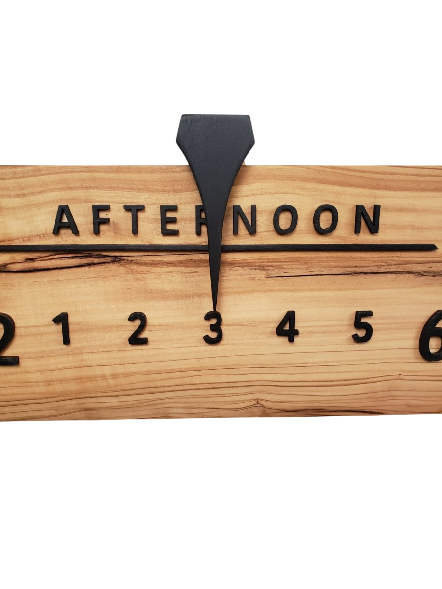 Mimosa:3 - foot Olivewood/Walnut - Linear Clockworks