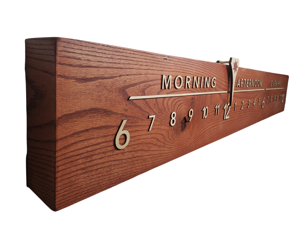 Sunrise:7 - foot Oak/Maple - Linear Clockworks
