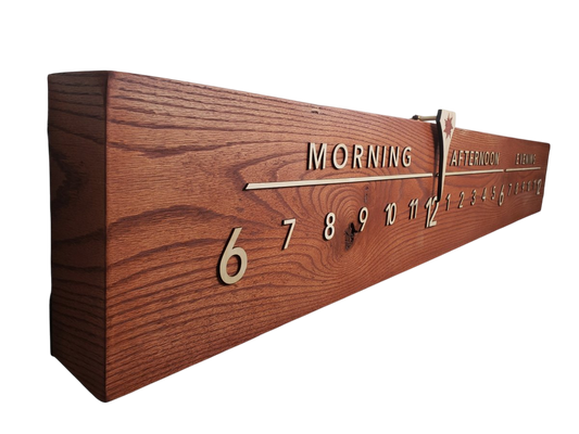 Sunrise:7 - foot Oak/Maple - Linear Clockworks
