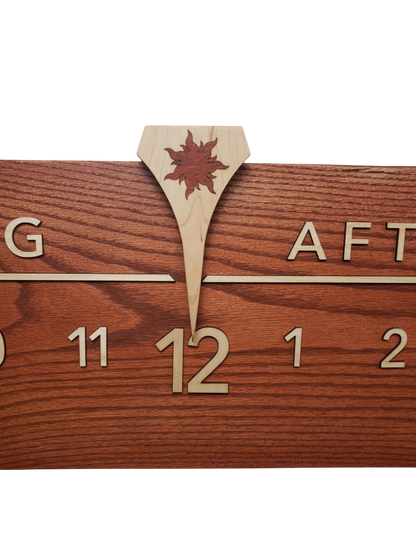 Sunrise:7 - foot Oak/Maple - Linear Clockworks
