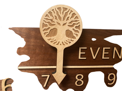 Siyona:5 - foot Walnut/Maple - Linear Clockworks