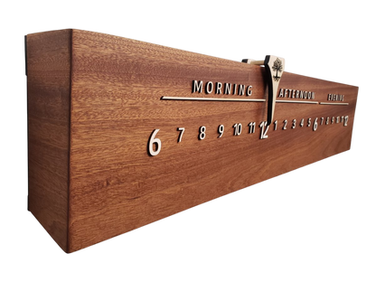 Vesuvius:3 - foot Sapele/Maple - Linear Clockworks