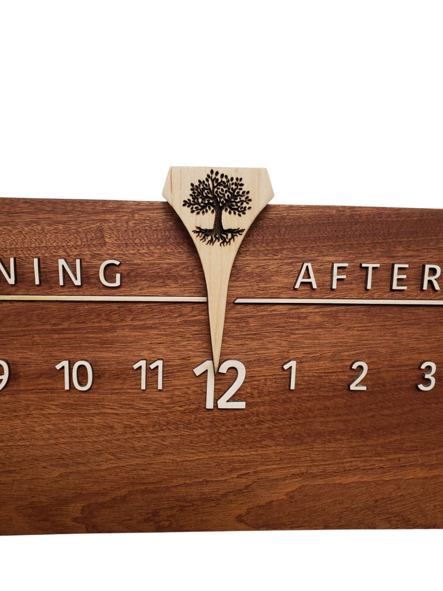 Vesuvius:3 - foot Sapele/Maple - Linear Clockworks